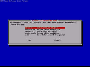Clonezilla screenshot